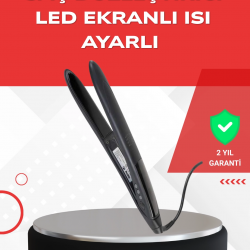 Mey İthalat® Profesyonel 2025 Saç Düzleştirici Isı Ayarlı Titanyum Seramik Plakalı A Kalite Orijinal