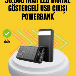 Mey İthalat® Profesyonel 50.000 mAh Powerbank – Aynı Anda Birden Fazla Cihaz Şarj Eden, Dayanıklı ve Güvenli Taşınabilir Şarj Cihazı