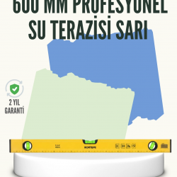 Mey İthalat® Profesyonel 600 mm Su Terazisi Duvar ve Montaj İşleri İçin