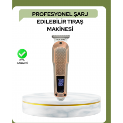 Mey İthalat® Profesyonel 7000RPM Saç Kesim Makinesi – Type-C Şarjlı, LCD Ekranlı, 4 Kademeli Ayar