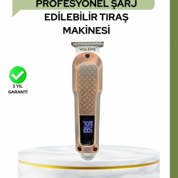 Mey İthalat® Profesyonel 7000RPM Saç Kesim Makinesi – Type-C Şarjlı, LCD Ekranlı, 4 Kademeli Ayar