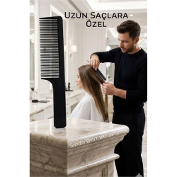 Mey İthalat® Profesyonel Antistatik Uzun Saç Kesim Tarağı – Isıya Dayanıklı ve Ergonomik 23 cm