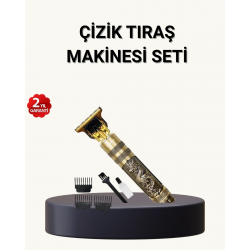 Mey İthalat® Profesyonel Çizik Tıraş Makinesi – T Çelik Bıçaklı, 120 Dakika Şarjlı Kullanım, 3 Başlıklı