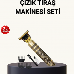 Mey İthalat® Profesyonel Çizik Tıraş Makinesi – T Çelik Bıçaklı, 120 Dakika Şarjlı Kullanım, 3 Başlıklı