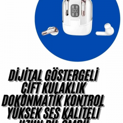 Mey İthalat® Profesyonel Dijital Göstergeli Düşük Gecikme Bluetooth Kulaklık Çift Kulaklık