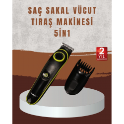 Mey İthalat® Profesyonel Erkek Saç Sakal Şekillendirme ve Vücut Bakım Seti Şarjlı Tıraş Makinesi