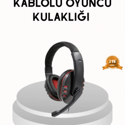 Mey İthalat® Profesyonel Gaming Kulaklık – Mikrofonlu, Yumuşak Pedli, Stereo Ses Kalitesi, Tere Dayanıklı