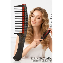 Mey İthalat® Profesyonel Kırık Saç Temizleyici Tarak - Saç Bakım Krem Protein Dağıtıcı Tarak Bukle Tarağı