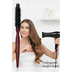 Mey İthalat® Profesyonel Kuaför 25 mm Ceramic Ionic Nano Fön Fırçası – 26 cm Uzunluk, Profesyonel Kuaför Serisi