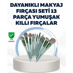 Mey İthalat® Profesyonel Kullanıma Uygun 13 Parça Makyaj Fırçası Takımı Fiber Kıllı