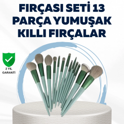 Mey İthalat® Profesyonel Kullanıma Uygun 13 Parça Makyaj Fırçası Takımı Fiber Kıllı