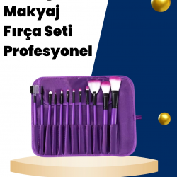 Mey İthalat® Profesyonel Makyaj Uygulamalarına Özel 12 Parça Kompakt ve Hafif Makyaj Fırça Seti