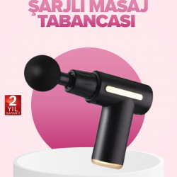 Mey İthalat® Profesyonel Masaj Tabancası 6 Kademeli Derin Kas Terapisi 4 Başlıklı Şarjlı Sessiz Motor