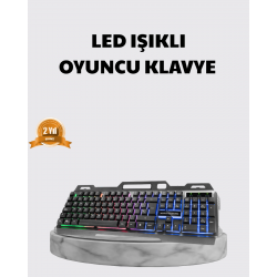 Mey İthalat® Profesyonel Oyuncu Klavye Mouse Seti – RGB Işıklı, Türkçe Q, DPI Ayarlı, Dayanıklı Gövde