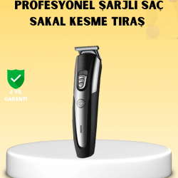 Mey İthalat® Profesyonel Saç ve Sakal Kesme Tıraş Makinesi Kablosuz Ergonomik Tasarım