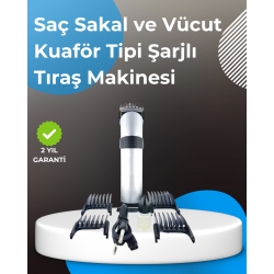 Mey İthalat® Profesyonel Saç ve Sakal Tıraş Makinesi – Tam Aksesuar Setli