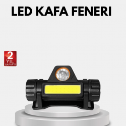 Mey İthalat® Profesyonel Şarjlı LED Kafa Lambası – Uzun Mesafe + Ortam Aydınlatması