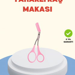 Mey İthalat® Profesyonel Taraklı Kaş Makası – Evde ve Salon Kullanımına Uygun