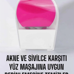 Mey İthalat® Profesyonel Yüz Temizleme Masaj Aleti Su Geçirmez, Kablosuz Şarj Özellikli Kolay Temizlenebilir