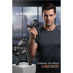 Mey İthalat® ProGrip Ayarlanabilir Profesyonel El Yayı 10-60 Kg | Paslanmaz Çelik Bilek Güçlendirici