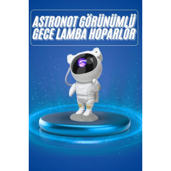 Mey İthalat® Projeksiyon Astronot Lamba Speaker Sevimli Astronot Bluetooth Hoparlör