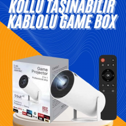 Mey İthalat® Projeksiyon Cihazı Video Oyun Konsolu 8 GB Hafıza LCD Ekran Kumandalı