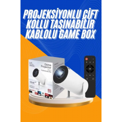 Mey İthalat® Projeksiyon Cihazı Video Oyun Konsolu 8 GB Hafıza LCD Ekran Kumandalı