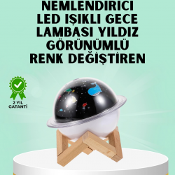 Mey İthalat® Projektör ışığı bulunan USB bağlantılı mini aromaterapi destekli hava nemlendirici