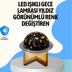 Mey İthalat® Projektör ışıklı ve aromaterapi destekli taşınabilir nemlendirici cihaz USB bağlantılı