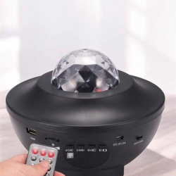 Mey İthalat® Projektör Yıldız Gece Lambası Disko Topu Bluetooth Bağlantılı Taşınabilir Şarjlı