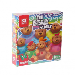 Mey İthalat® PRS 32705 The Bear Family Pre School Puzzle -Puzzle