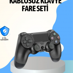 Mey İthalat® PS4 Uyumlu Kablosuz Oyun Kolu Ergonomik Çift Titreşimli