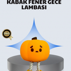 Mey İthalat® Pumpkin LED Gece Lambası Üç Kademeli Işık Ayarlı