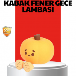 Mey İthalat® Pumpkin LED Night Light Dokunmatik Şarjlı Silikon Gece Lambası