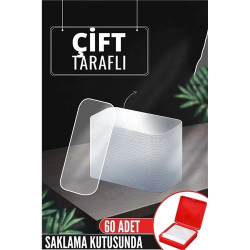 Mey İthalat® Pvc Nano Çift Taraflı Yapıştırıcı 60 ADET Sonsuz Alanda Kullanım