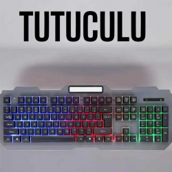 Mey İthalat® Q Klavye RGB Işıklı Klavye Ve Mouse Seti Kablolu Mouse Hediyeliş