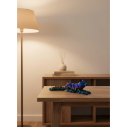 Mey İthalat® Rainbow hareketli kurt masa dekoru esnek eklem yapılı