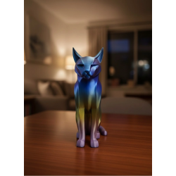 Mey İthalat® Rainbow Renkli Kedi Biblosu Dekoratif Masa ve Raf Süsü