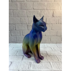 Mey İthalat® Rainbow Renkli Kedi Biblosu Dekoratif Masa ve Raf Süsü