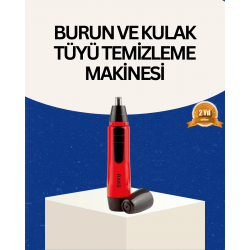 Mey İthalat® Raks Kırmızı Tüy Temizleme Cihazı Kulak Burun Pilli Ergonomik