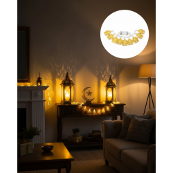 Mey İthalat® Ramazan Bayram Süslemesi İçin LED Işık Cami Figürlü Dekoratif Tasarım