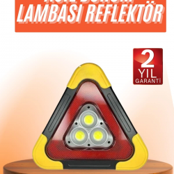 Mey İthalat® Reflektör Güneş Enerjili Taşınabilir Portatif Acil Güvenlik Işığı Araba Acil Uyarı Işığı