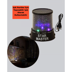 Mey İthalat® Renk Değiştirmeli LED Yıldız Projektör Parti ve Gece Lambası