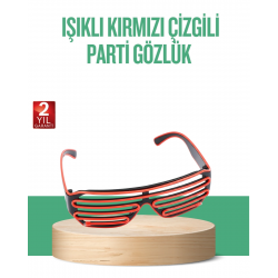 Mey İthalat® Renkli Işıklı Gözlük Eğlenceli Gece Aksesuarı