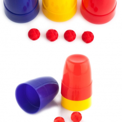 Mey İthalat® Renkli Kupalar ve Toplar Sihirbazlık Seti - Başlangıç Seviyesi Sihir Malzemesi