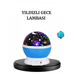 Mey İthalat® Renkli LED Gece Lambası 6 Işık Modlu Çocuk Odası Atmosfer Aydınlatma