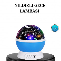 Mey İthalat® Renkli LED Gece Lambası 6 Işık Modlu Çocuk Odası Atmosfer Aydınlatma