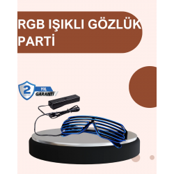 Mey İthalat® Renkli LED Işıklı Eğlence Gözlüğü Parti Aksesuarı