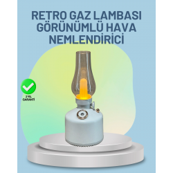 Mey İthalat® Renkli Led Işıklı Retro Gaz Lambası Aroma Terapi Mist Maker