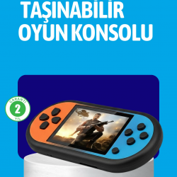 Mey İthalat® Retro 520 Oyunlu Taşınabilir Konsol HD Ekran USB Şarjlı
